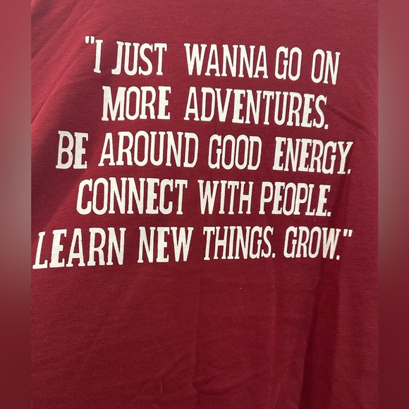 Asoph adventure sayings sweatshirt size XL EUC - Picture 3 of 4